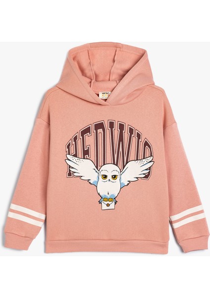 Sweatshirt Oversize Kapşonlu Harry Potter Baskılı Lisanslı Uzun Kollu