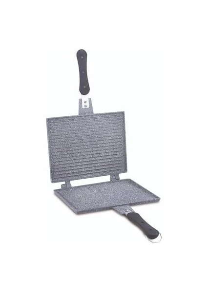 Fms D3001 Büyük Döküm Ocak Üstü El Tost Makinesi Gri 20X26CM