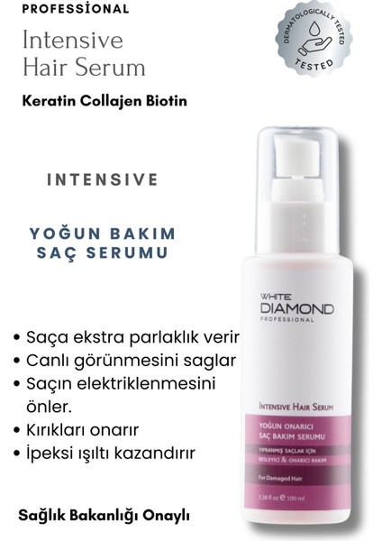Boyalı Hassas Işlem Görmüş Saçlar Için Yoğun Onarıcı Saç Bakım Serum 100 ml
