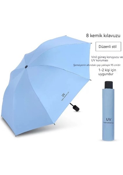 Şemsiye Uv Vinil Güneş Şemsiyesi Güneşli Şemsiye, Anti-Uv Güneş Koruma Şemsiyesi Katlanır Şemsiye (Yurt Dışından)