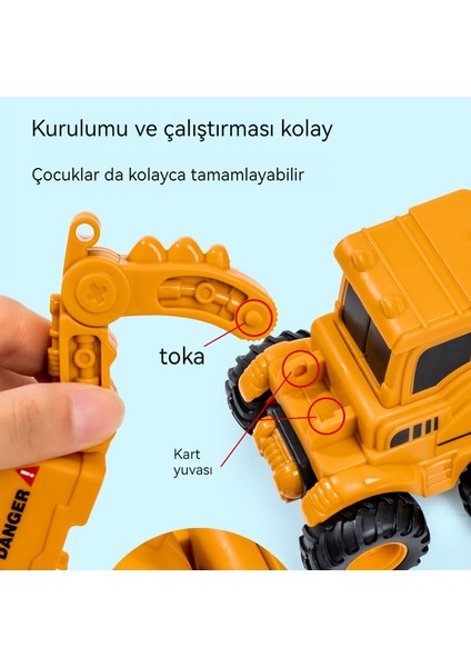 Çocuk Oyuncağı Geri Itmeli Kavrayıcı Mühendislik Aracı (Yurt Dışından)