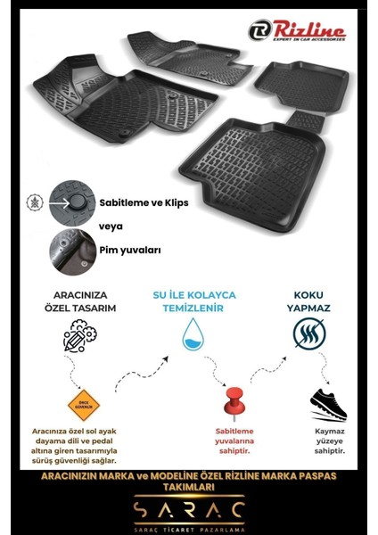 Togg T10X 2024 Model 3D Havuzlu Paspas fiyatları