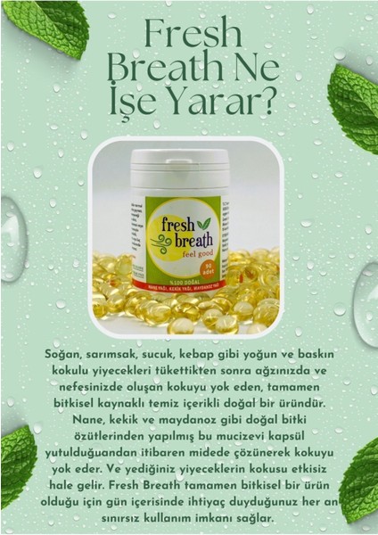 2 Kutu 90'Lı Ağız Kokusu Önleyici, Nefes Temizleyici (Soğan, Sarımsak Yok Edici) fırsatları
