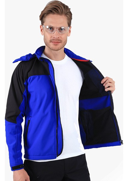 OWL Çift Renkli Kapüşonlu Softshell Mont