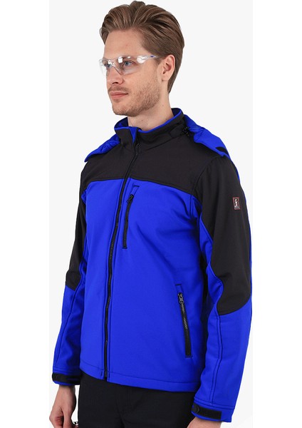 OWL Çift Renkli Kapüşonlu Softshell Mont