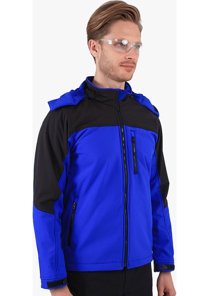 OWL Çift Renkli Kapüşonlu Softshell Mont