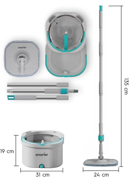 Aqua Max Temizlik Seti + Yedek Mop