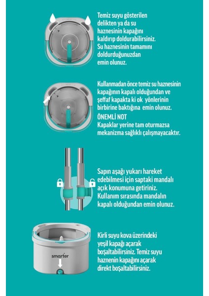 Aqua Max Temizlik Seti + Yedek Mop