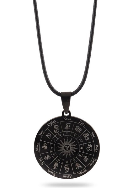 Boğa Burcu Kolyesi Kadın Erkek Çelik Deri Kolye Cklbogaderı-Syh fiyatları