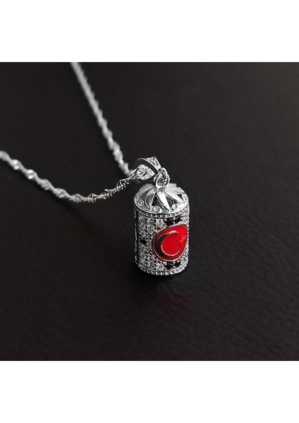 Silindir Ay Yıldız Kadın 925 Ayar Gümüş Kolye Zincir Gklgmsslınr fırsatları