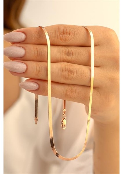 Italyan Yassı Kadın Rose Kolye modelleri