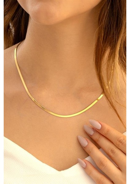 Italyan Yassı Kadın Altın Kolye fiyatları