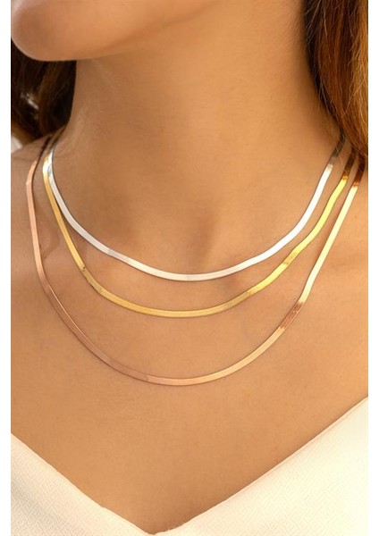 Italyan Yassı Kadın Altın Kolye fırsatları