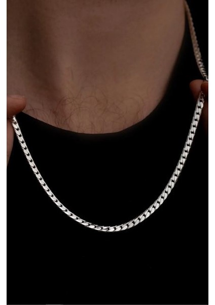 Erkek Gümüş Kolye - 925 Ayar Ezme Gurmet Gümüş Kolye fiyatları