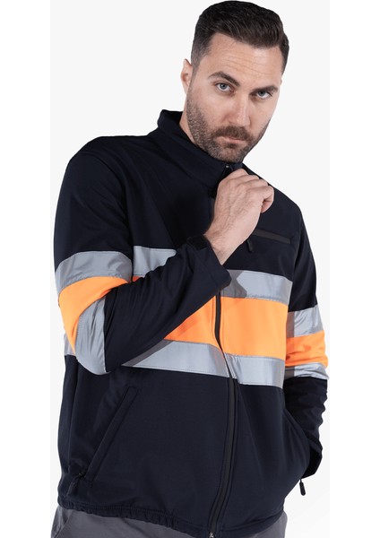 OWL OWL Çift Sıra Reflektörlü Neon Softshell Mont