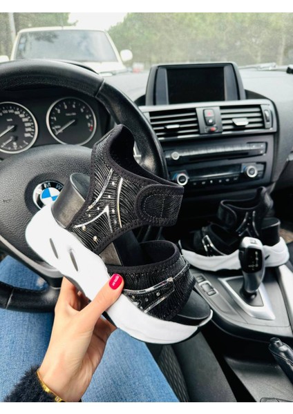 Sandalet Kadın Dolgu Topuklu Spor Sandalet Yükseklik[9] cm modelleri