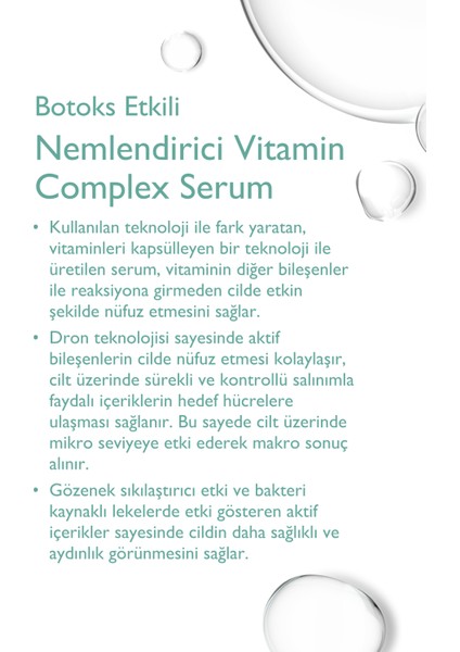 Nemlendirici Vitamin Comlplex Serum