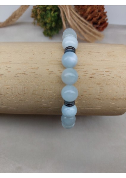 Akuamarin Bileklik 8mm fiyatları