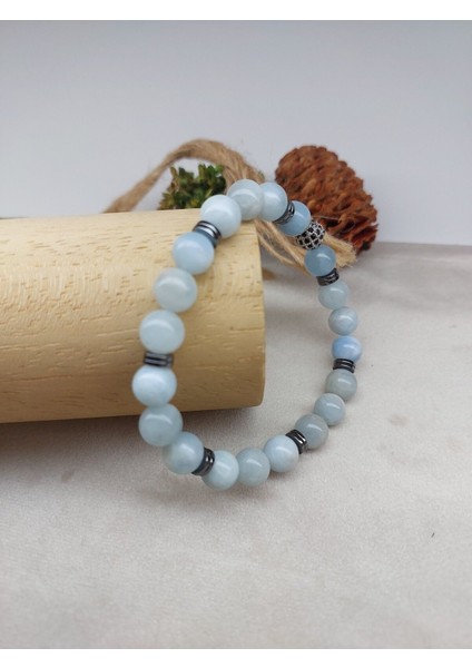 Akuamarin Bileklik 8mm modelleri