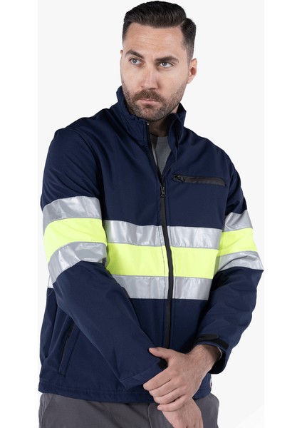 OWL Çift Sıra Reflektörlü Neon Softshell Mont fırsatları