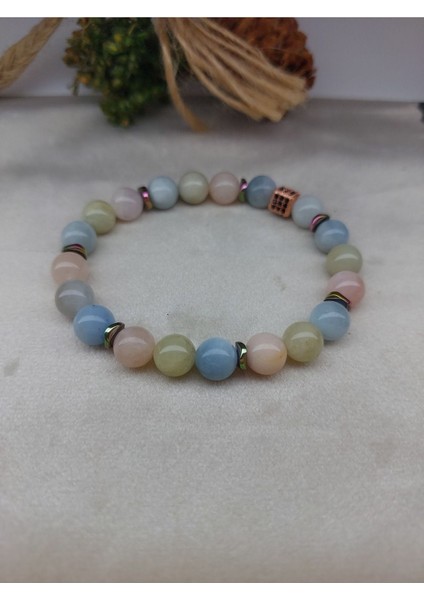 Morganit Bileklik 8mm fiyatları