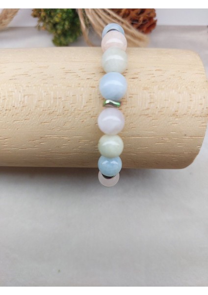 Morganit Bileklik 8mm modelleri