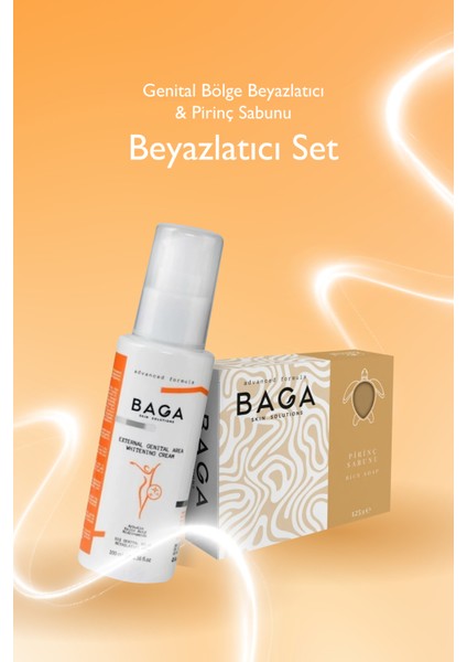 Beyazlatıcı Set Genital Bölge Beyazlatıcı & Pirinç Sabun