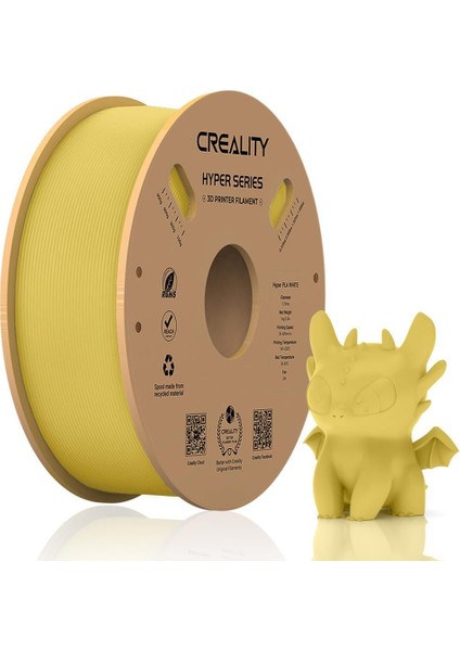 Crealıty Hyper Pla Sarı Filament 1.75MM 1000GR