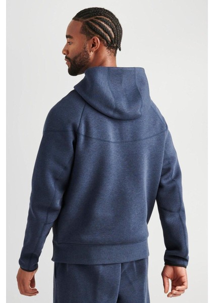 Tech Fleece Full Zip Windrunner Hoodie Navy Kapüşonlu  Sweatshirt Lacivert