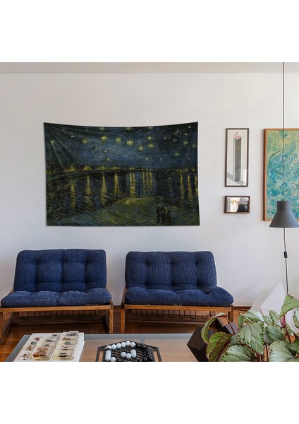 Starry Night Over The Rhône Duvar Örtüsü - 100 cm x 135 cm modelleri