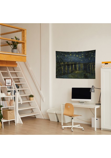 Starry Night Over The Rhône Duvar Örtüsü - 100 cm x 135 cm fırsatları