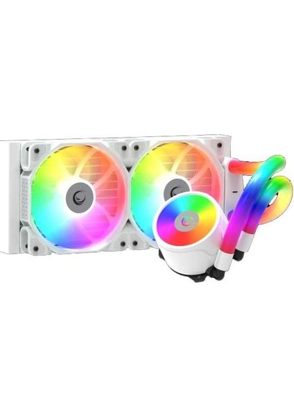 Iceblade C6 Beyaz 72CFM 2000RPM Argb Fan AM5/LGA1700 Uyumlu Ledli Tüplü 240MM Sıvı Soğutma