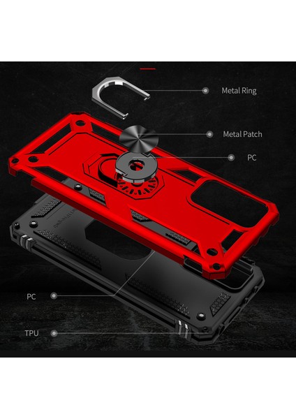 Xiaomi Redmi Note 12 Pro 4g Kılıf Vega Kapak-Kırmızı