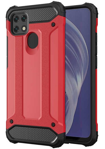 Oppo A15 Kılıf Crash Silikon Kapak-Kırmızı