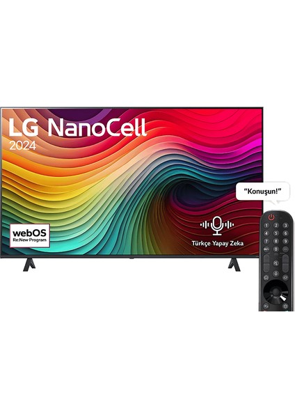 65NANO81T6A 65'' 165 Ekran Uydu Alıcılı 4K Ultra HD webOS  Smart Nanocell LED TV