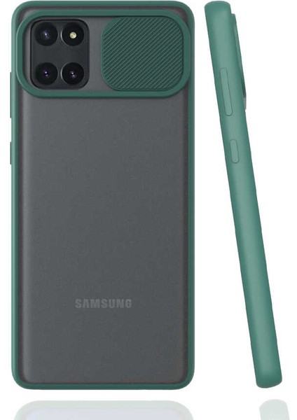 Galaxy A81 (Note 10 Lite) Kılıf Lensi Kapak-Koyu Yeşil