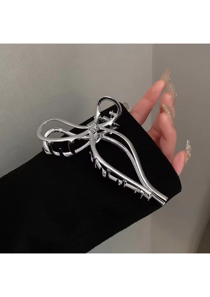 Kadın Şık Metal Fiyonk 7 cm Saç Tokası