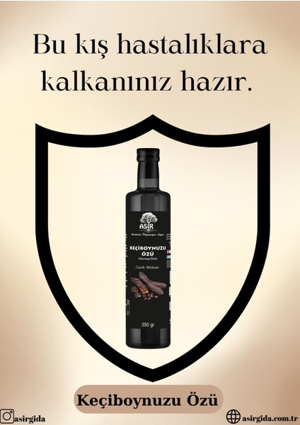 Asır Gıda Doğal Keçiboynuzu Özü 350 Gr.