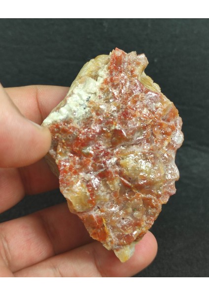 Dekoratif Orjinal Koleksiyonluk 1. Kalite Ham Ateş Opal ve Bal Opal Doğal Taş A136