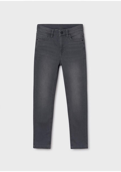 Kışlık Erkek Çocuk Yumuşak Denim Pantolon - Gri fiyatları