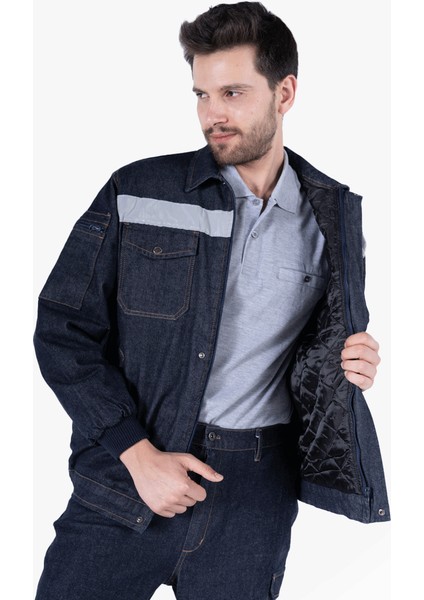Yıldırımlar Kapitoneli Kot Mont-Pantolon Takım modelleri