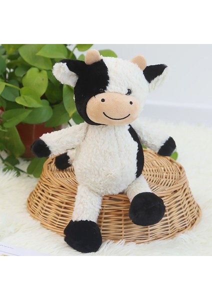 Sevimli Siyah Beyaz Çiçek Gülümseyen Buzağı Bebek Inek Peluş Oyuncak (Yurt Dışından) modelleri