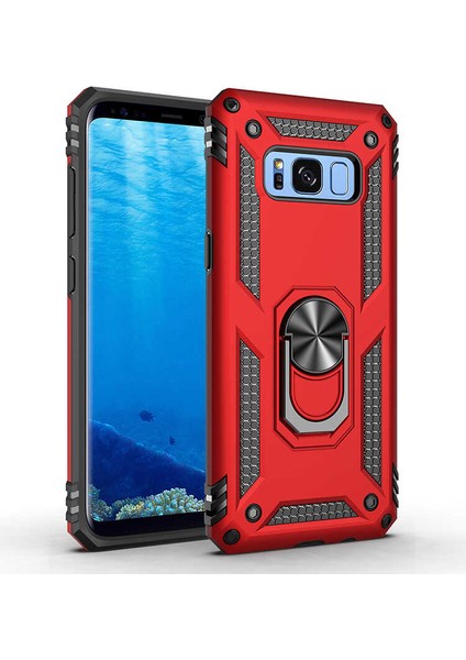Samsung Galaxy S8 Kılıf Vega Yüzüklü Standlı Darbe Korumalı