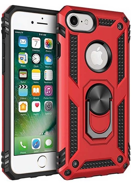 Apple iPhone 7 Kılıf Vega Yüzüklü Standlı Darbe Korumalı