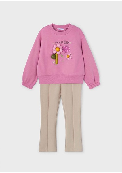 Kışlık Kız Çocuk Sweat Tayt Takım - Pembe fiyatları