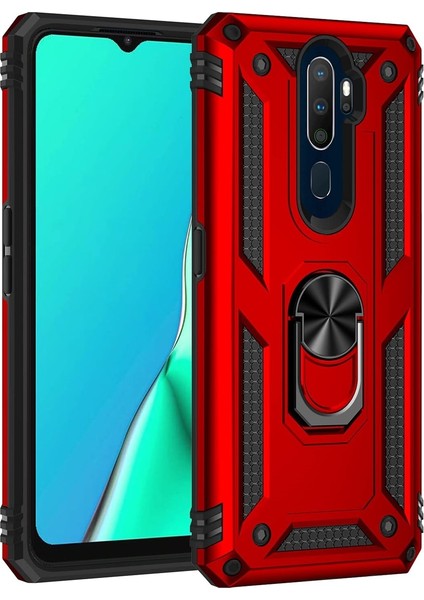 Oppo A9 2020 Kılıf Vega Yüzüklü Standlı Darbe Korumalı