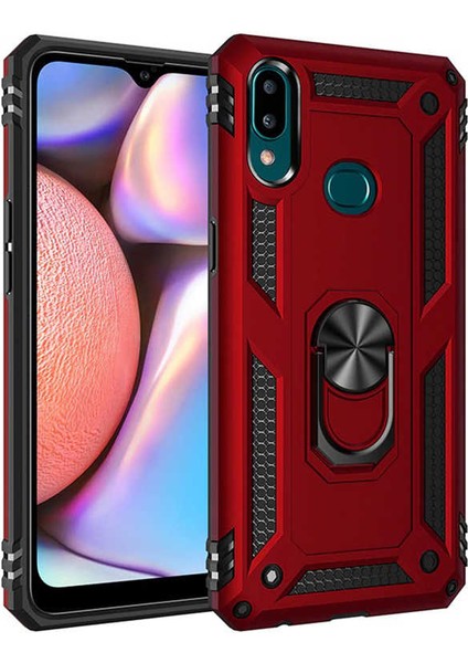 Samsung Galaxy A10S Kılıf Vega Yüzüklü Standlı + Ekran Koruyucu