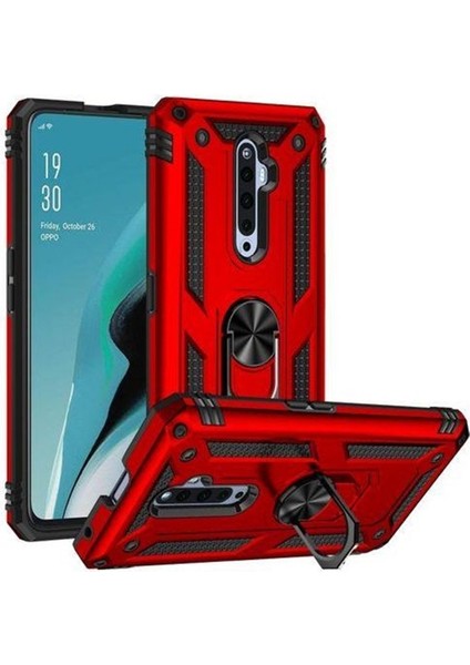 Oppo Reno 2z Kılıf Vega Yüzüklü Standlı + Ekran Koruyucu