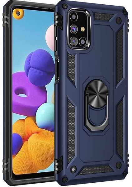 Samsung Galaxy M31S Kılıf Vega Yüzüklü Standlı Darbe Korumalı