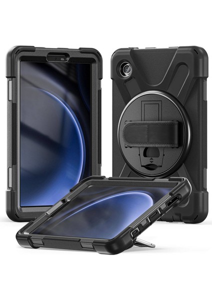 Samsung Galaxy Tab A9 Zırhlı Armour Defender Askılı Kılıf SM-X110